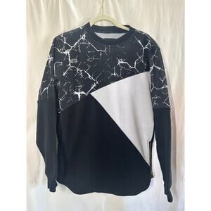 Bleeker Mercer Colorblock Sweatshirt with Side Zipper Detail - Size Small